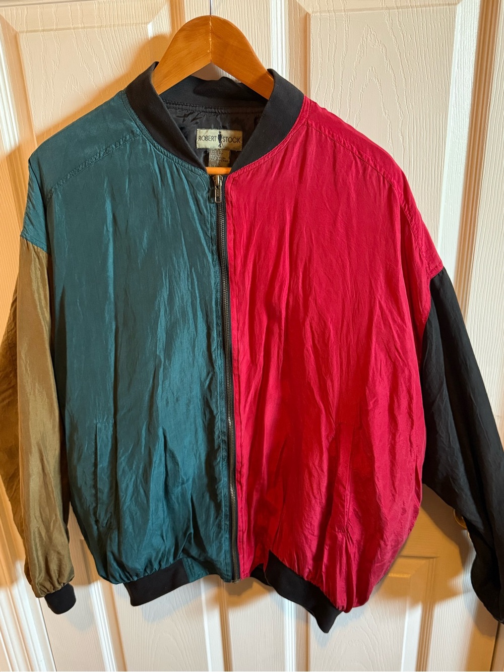 Robert Stock Vintage Silk Bomber Jacket
